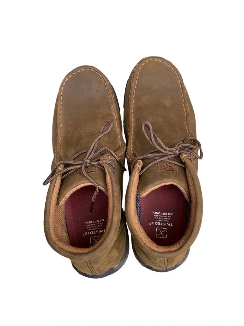 Men's Twisted X Suede Leather Work Driving Chukka Moccasin Boots